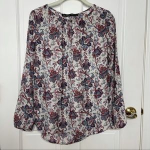 Zara Basic. Floral blouse.